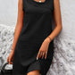 Asymmetrical Neck Sleeveless Mini Dress