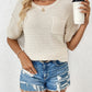 Round Neck Half Sleeve Knit Top