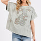 Mittoshop PEACE Round Neck Short Sleeve T-Shirt