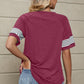 Striped Round Neck Short Sleeve T-Shirt