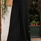 Black Tied Slit Wide Leg Pants