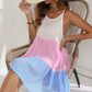 Color Block Spaghetti Strap Cover-Up Dress