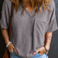 Textured V-Neck Half Sleeve T-Shirt