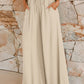 Drawstring Wide Leg Pants with Pockets