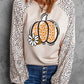 Pumpkin Graphic Round Neck Long Sleeve Top