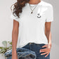 Smile Graphic Round Neck Short Sleeve T-Shirt