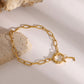 18K Gold-Plated Stainless Steel Letter L Bracelet