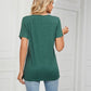 Decorative Button V-Neck T-Shirt