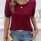 Round Neck Half Sleeve Knit Top