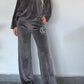Full Size Boat Neck Long Sleeve Top and Pants Set