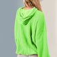 Double Take Half Zip Long Sleeve Hoodie with Kangaroo Pocket
