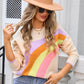 Angel Wings Rainbow Round Neck Long Sleeve Sweater