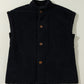 Fuzzy Mock Neck Button Up Vest Coat
