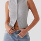 Lovelet Button Up Round Neck Tank