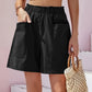 Full Size Pocketed Elastic Waist Shorts