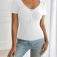 Devine Decorative Button Short Sleeve T-Shirt