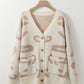 Leopard V Neck Button Down Cardigan