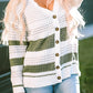 Striped Button Down Cardigan