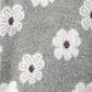 Full Size Flower Half Zip Long Sleeve Sweater