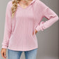 Double Take Drawstring Dropped Shoulder Long Sleeve Hoodie