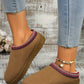 Round Toe Platform Slippers