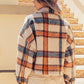 BiBi Brushed Plaid Crop Jacket with Pockets - Brand BiBi