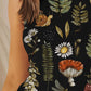 Printed Round Neck Wide Strap Tank