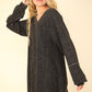 VERY J Mineral Washed Oversized A-Line Mini Dress