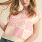 Bow Checkered Round Neck Sweater Vest