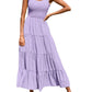 Tiered Smocked Wide Strap Dress