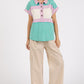 Mittoshop Color Block Henley Short Sleeve Polo Shirt