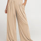 Elastic Waist Wide Leg Pants