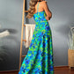 Full Size Twisted Printed V-Neck Cami Dress
