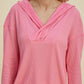 Double Take Full Size High-Low Dropped Shoulder Long Sleeve Hoodie