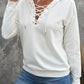 Lace Up Long Sleeve Hoodie