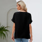 Round Neck Short Sleeve Blouse