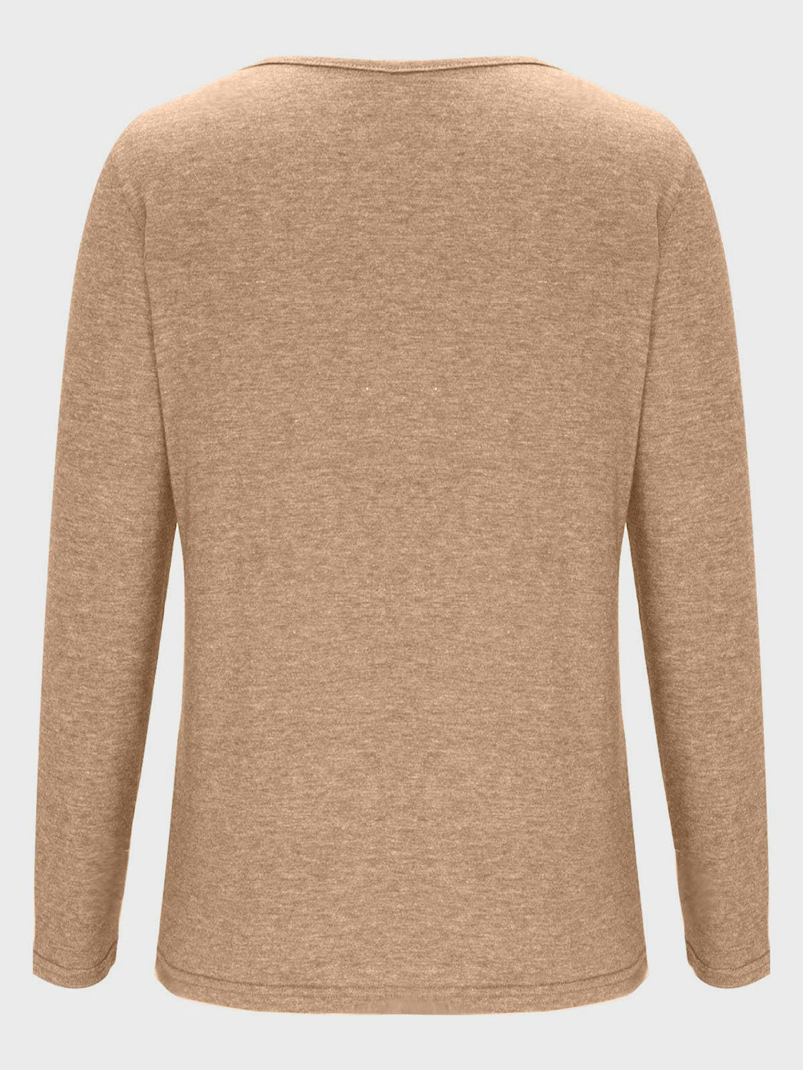 Crisscross V-Neck Long Sleeve T-Shirt