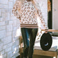 Leopard Mock Neck Long Sleeve Sweater