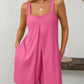 Mandy Sweetheart Neck Wide Strap Romper with Pockets