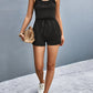 Scoop Neck Romper with Pockets