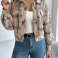 Plaid Button Up Long Sleeve Jacket