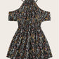 Beautiful Bea Tied Printed Short Sleeve Romper