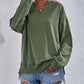Malibu Dreams Dropped Shoulder Slit Hoodie