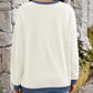 Contrast Round Neck Long Sleeve Sweatshirt