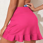 Beachin' Ruched Elastic Waist Swim Skirt