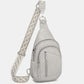 PU Leather Crossbody Bag with Two Detachable Strap