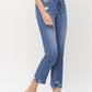 Lovervet High Rise Raw Hem Straight Jeans
