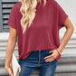 Lovelet Round Neck Short Sleeve Rib T-Shirt