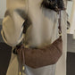 PU Leather Strap Suede Shoulder Bag