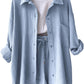 Full Size Texture Button Up Shirt and Drawstring Shorts Set